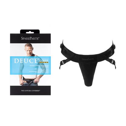 SPAREPARTS DEUCE COVER UNDERWEAR HARNESS BLACK (DOUBLE STRAP) SIZE B NYLON
