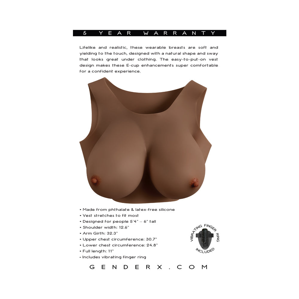 GENDER X UNDERGARMENTS PLATE E-CUP SILICONE DARK