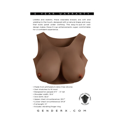 GENDER X UNDERGARMENTS PLATE E-CUP SILICONE DARK