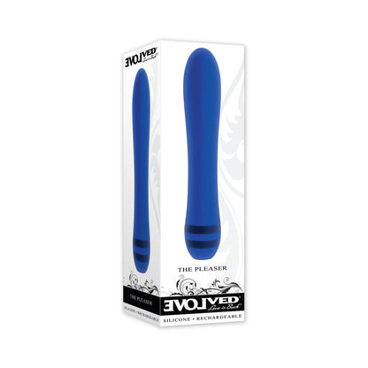 EVOLVED THE PLEASER RECHARGEABLE VIBRATOR SILICONE BLUE