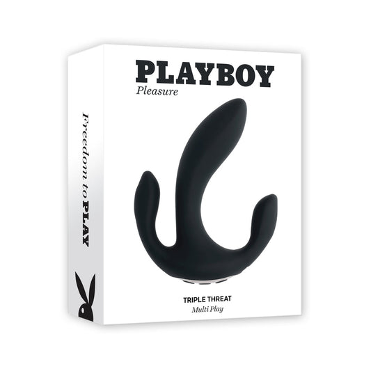 PLAYBOY - TRIPLE THREAT RECHARGEABLE COME HITHER VIBE SILICONE 2AM