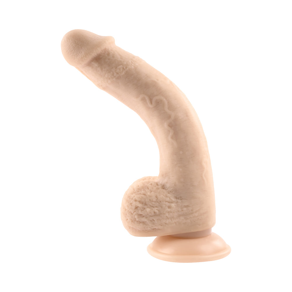 SELOPA NATURAL FEEL FLEXSKIN BENDABLE DILDO WITH MOVING MATERIAL 7 IN. LIGHT