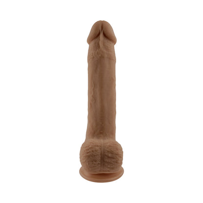SELOPA - NATURAL FEEL FLEXSKIN BENDABLE DILDO WITH MOVING MATERIAL 7 IN. DARK