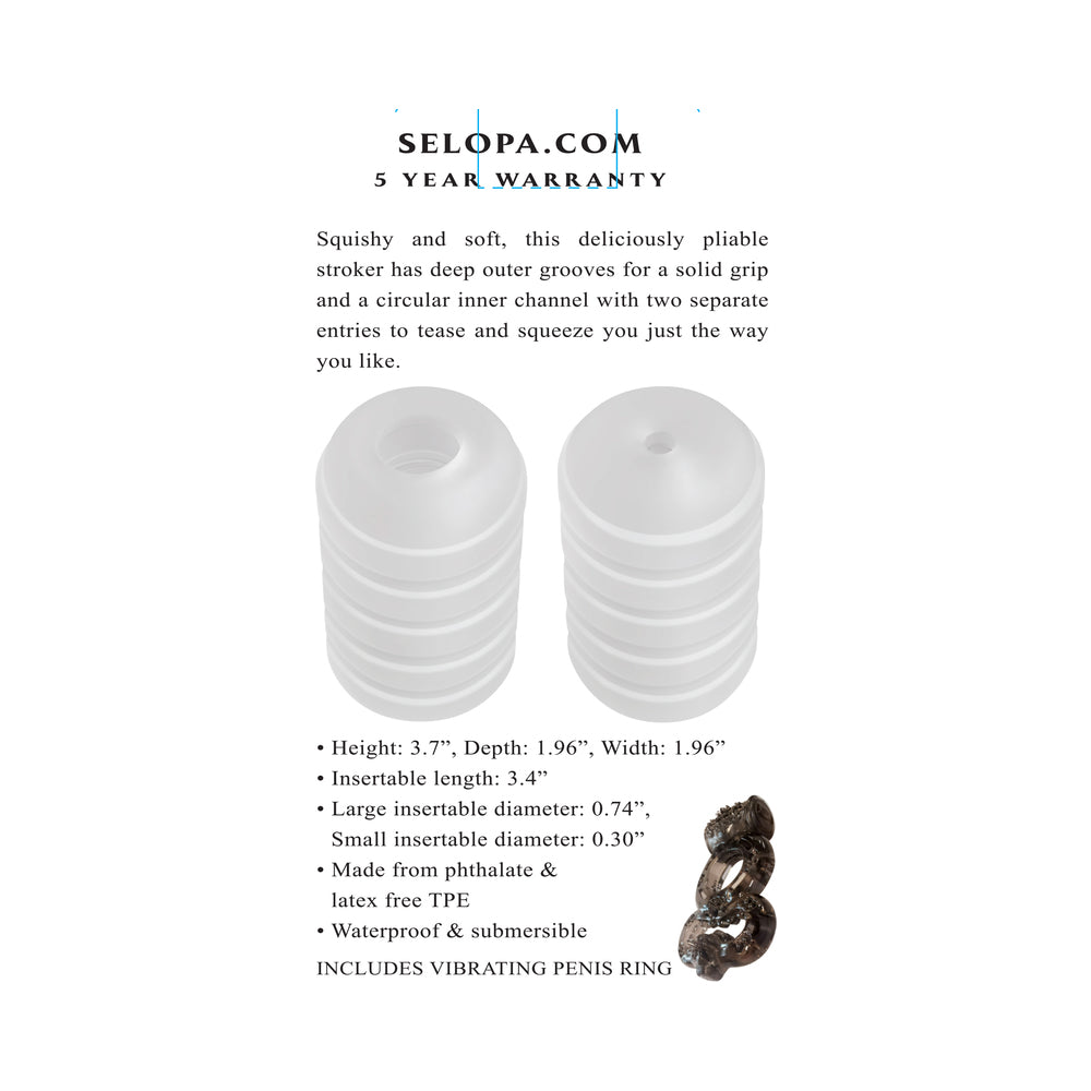 SELOPA - ANILLO DE MASTURBACIÓN STROKER TPE TRANSPARENTE