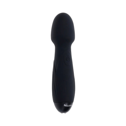 SELOPA POWER TRIP RECHARGEABLE VIBRATING WAND SILICONE BLACK