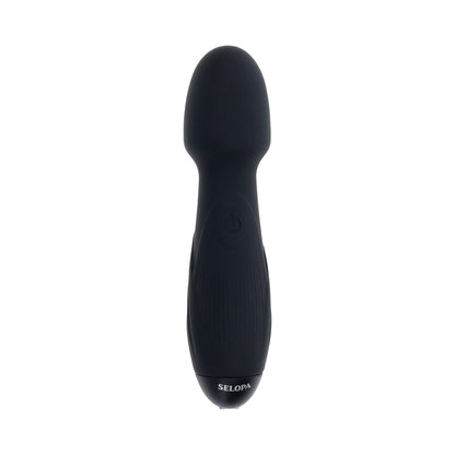 SELOPA - POWER TRIP RECHARGEABLE VIBRATING WAND SILICONE BLACK