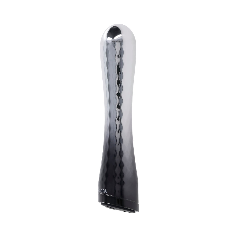 SELOPA - VIBRADOR RECARGABLE SILVERADO PLÁSTICO ABS Y SILICONA PLATA/NEGRO
