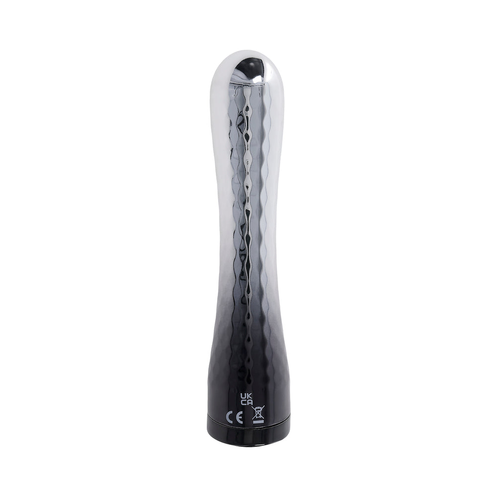 SELOPA - VIBRADOR RECARGABLE SILVERADO PLÁSTICO ABS Y SILICONA PLATA/NEGRO