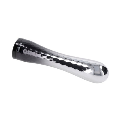 SELOPA - VIBRADOR RECARGABLE SILVERADO PLÁSTICO ABS Y SILICONA PLATA/NEGRO