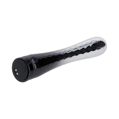 SELOPA - VIBRADOR RECARGABLE SILVERADO PLÁSTICO ABS Y SILICONA PLATA/NEGRO