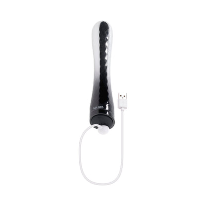 SELOPA - VIBRADOR RECARGABLE SILVERADO PLÁSTICO ABS Y SILICONA PLATA/NEGRO