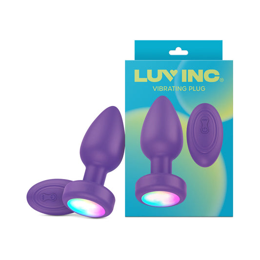 LUV INC PR17: VIBRATING PLUG WITH REMOTE PURPLE