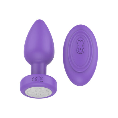 LUV INC PR17: VIBRATING PLUG WITH REMOTE PURPLE