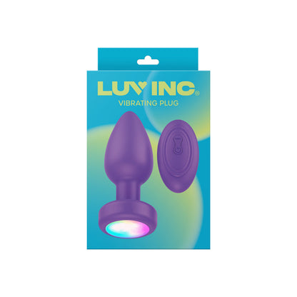 LUV INC PR17: VIBRATING PLUG WITH REMOTE PURPLE