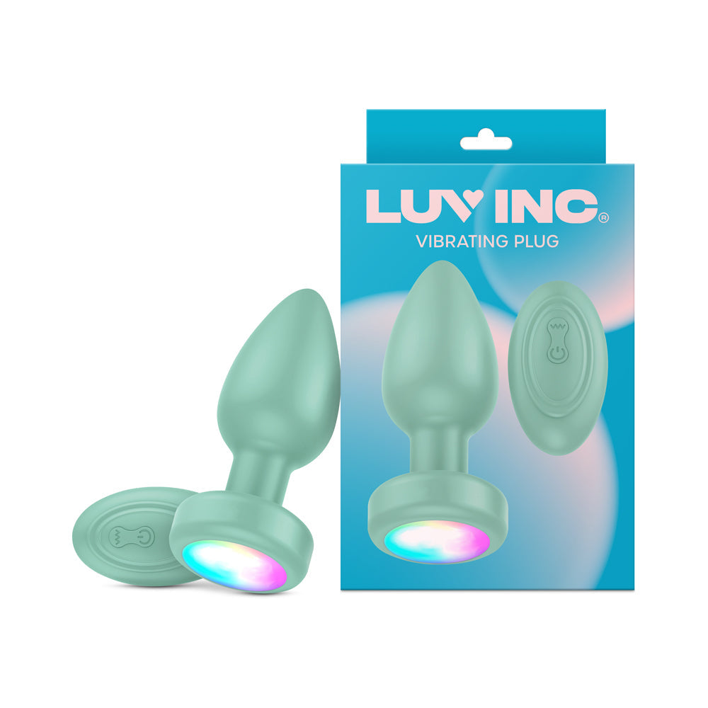 LUV INC PR17: VIBRATING PLUG WITH REMOTE GREEN