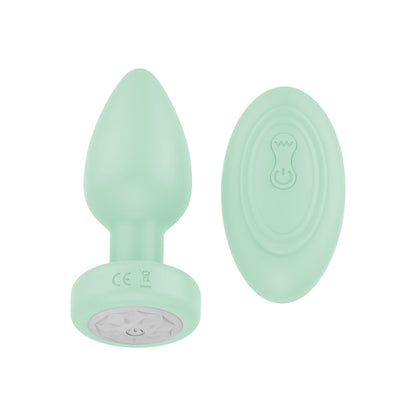 LUV INC PR17: VIBRATING PLUG WITH REMOTE GREEN