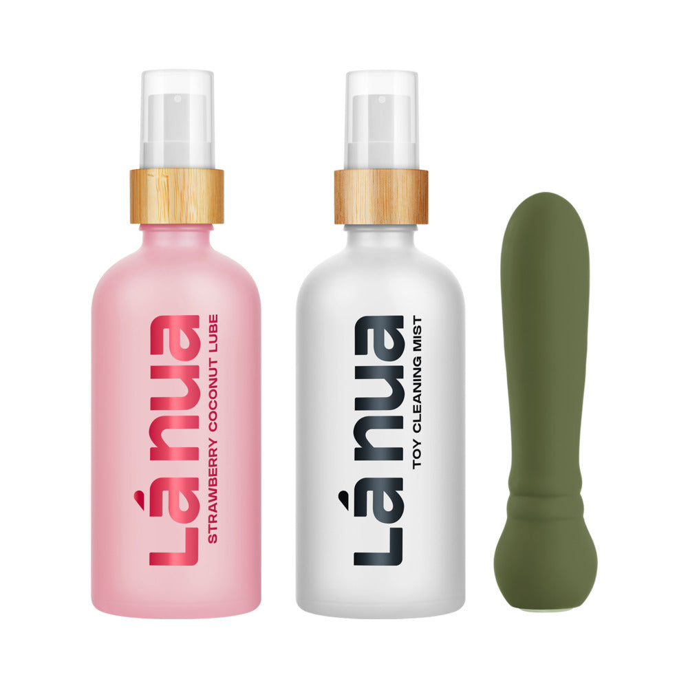 LA NUA GIFT BAG 2 ULTRA BULLET + 100ML MIST TOY CLEANER + 100ML STRAWBERRY COCONUT LUBE