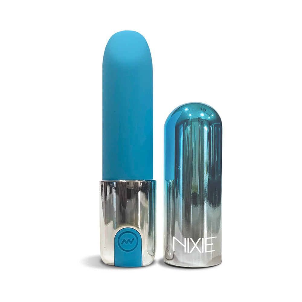 NIXIE SMOOCH RECHARGEABLE LIPSTICK VIBRATOR BLUE OMBRE