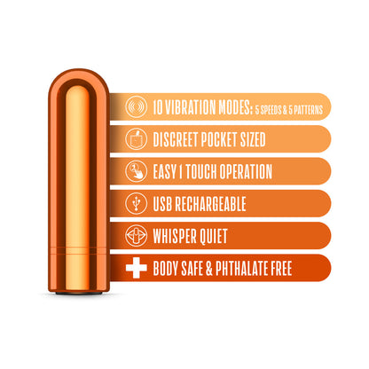 KOOL VIBES RECHARGEABLE MINI BULLET TANGERINE