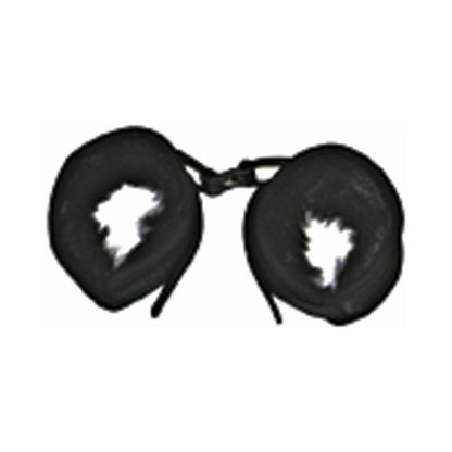 FOXTAILS - MINK FAUX FUR HANDCUFFS BLACK