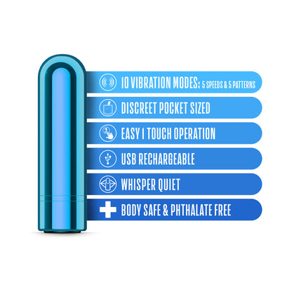 BLUSH - KOOL VIBES RECHARGEABLE MINI BULLET BLUEBERRY
