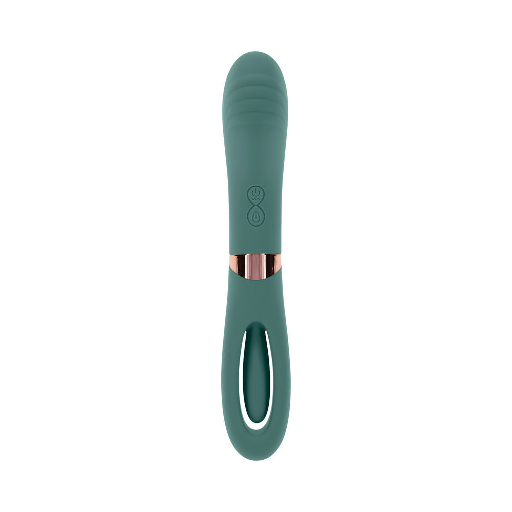 EVOLVED CHICK FLICK RECHARGEABLE VIBRATOR WITH FLICKER SILICONE MINT