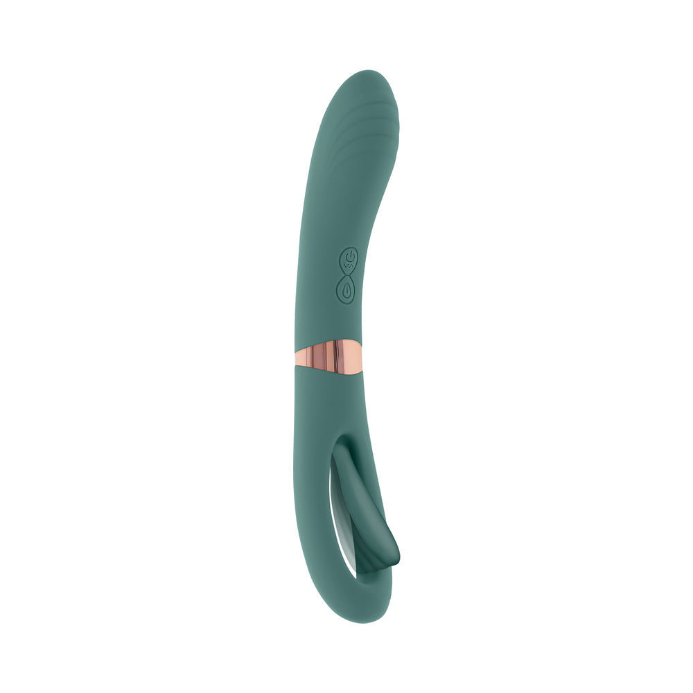 EVOLVED CHICK FLICK RECHARGEABLE VIBRATOR WITH FLICKER SILICONE MINT