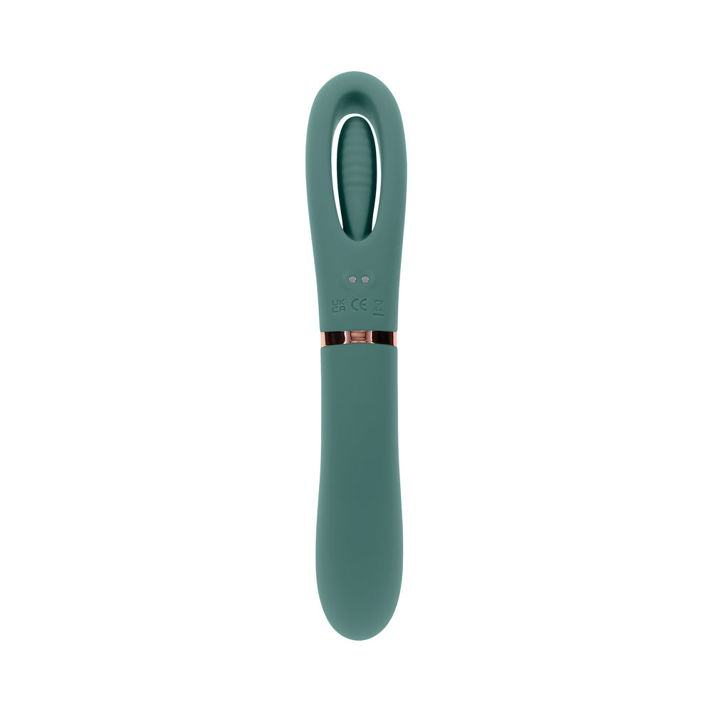 EVOLVED CHICK FLICK RECHARGEABLE VIBRATOR WITH FLICKER SILICONE MINT