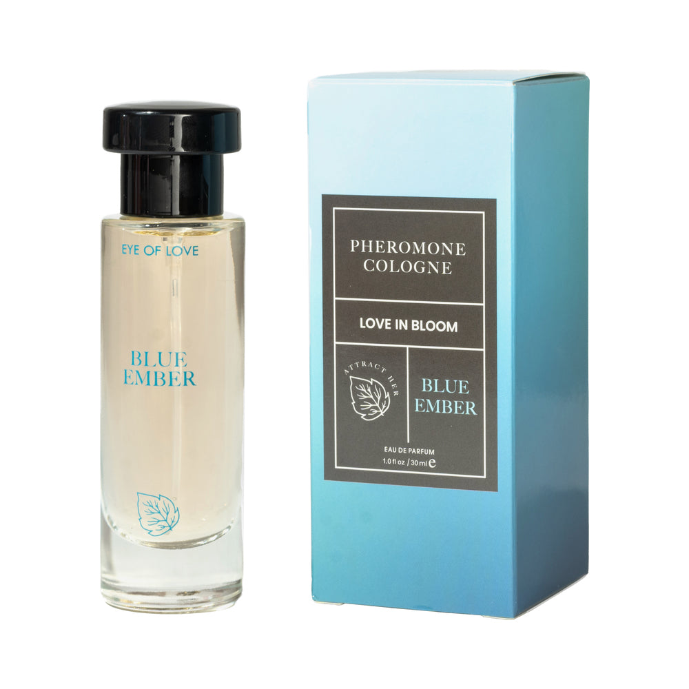 EYE OF LOVE - PERFUME DE FEROMONAS PARA ATRAER MUJERES BLOOM BLUE EMBER 1 OZ.