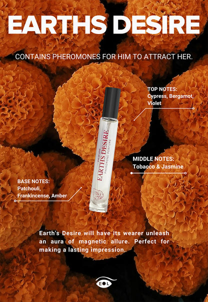 EYE OF LOVE - BLOOM ATTRACT HER PHEROMONE PARFUM EARTH''S DESIRE 0.34 OZ.