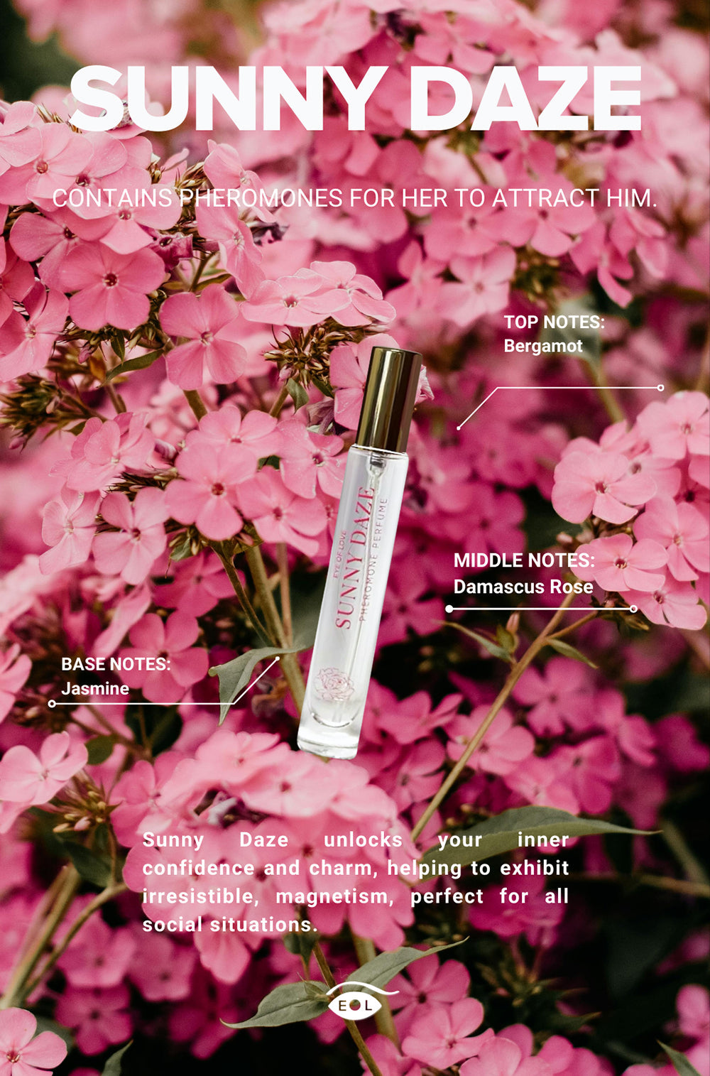 EYE OF LOVE - BLOOM ATTRACT HIM PHEROMONE PARFUM SUNNY DAZE 0.34 OZ.