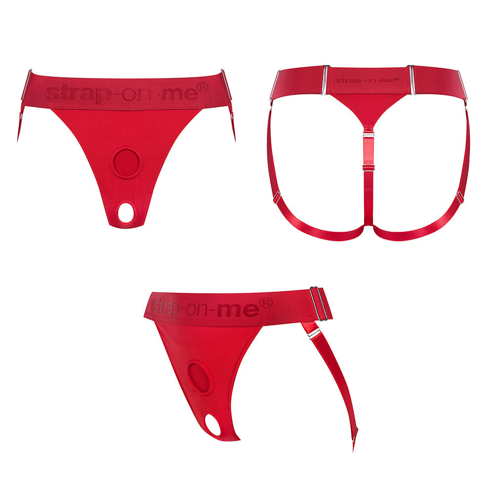LOVELY PLANET - STRAP-ON-ME HARNESS LINGERIE UNIQUE ONE SIZE RED