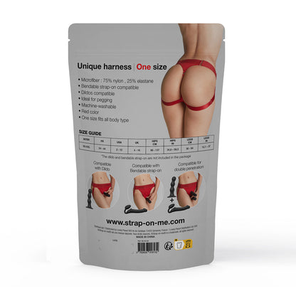 STRAP-ON-ME HARNESS LINGERIE UNIQUE ONE SIZE RED