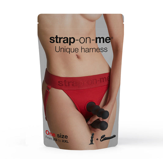 STRAP-ON-ME HARNESS LINGERIE UNIQUE ONE SIZE RED