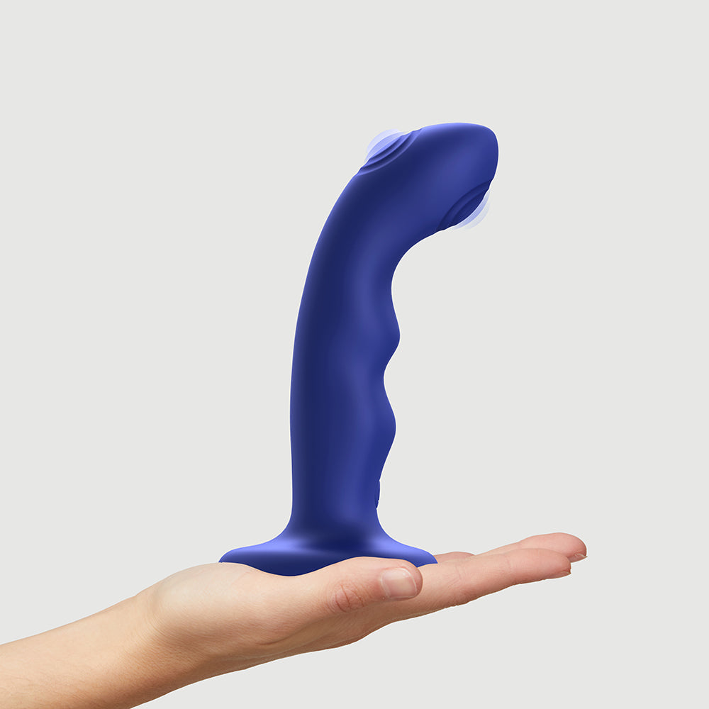 STRAP-ON-ME TAPPING DILDO WAVE NIGHT BLUE