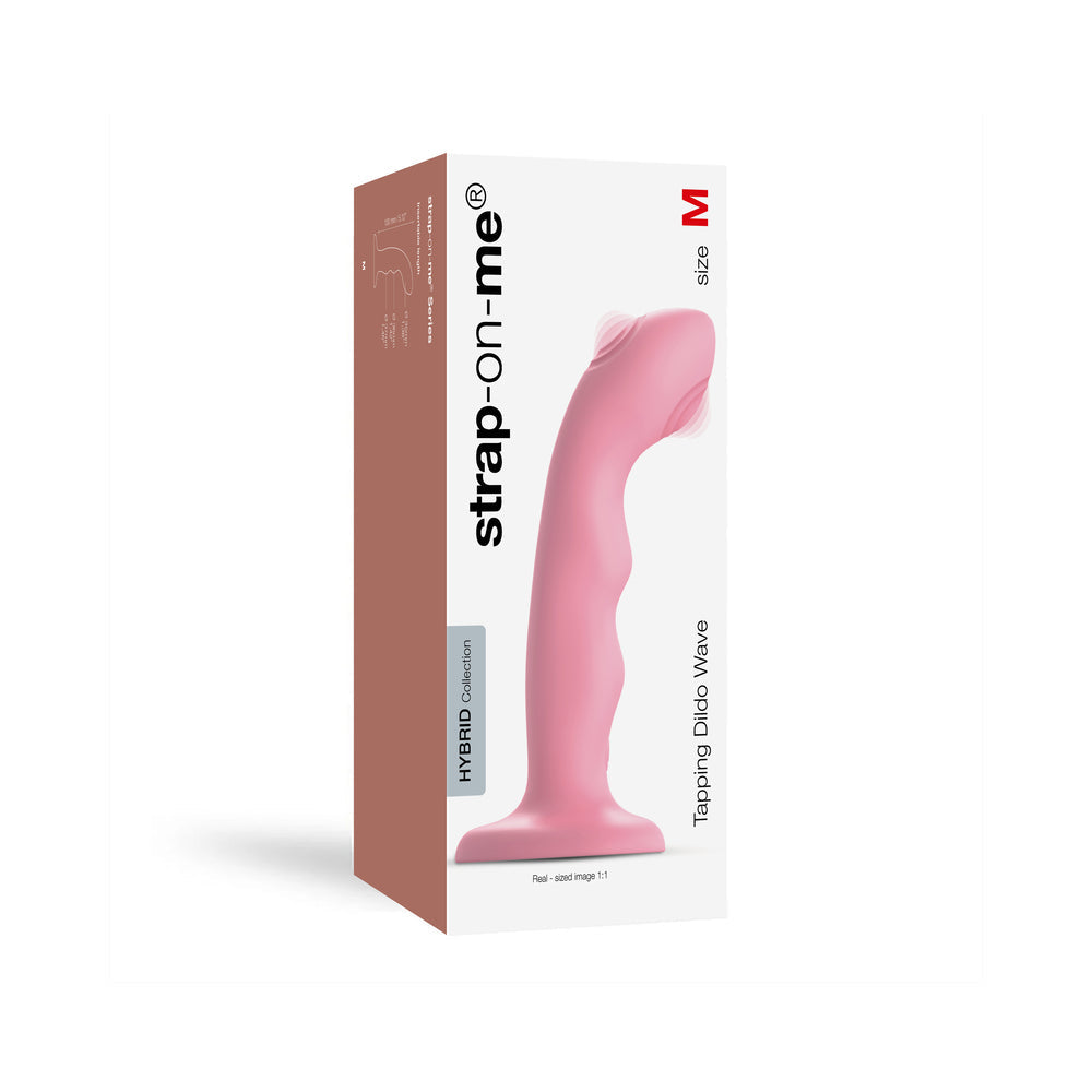 STRAP-ON-ME TAPPING DILDO WAVE CORAL PINK