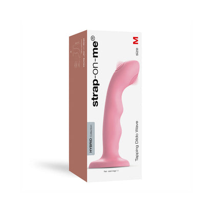 STRAP-ON-ME TAPPING DILDO WAVE CORAL PINK