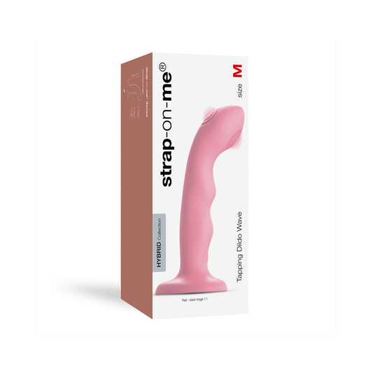 STRAP-ON-ME TAPPING DILDO WAVE CORAL PINK
