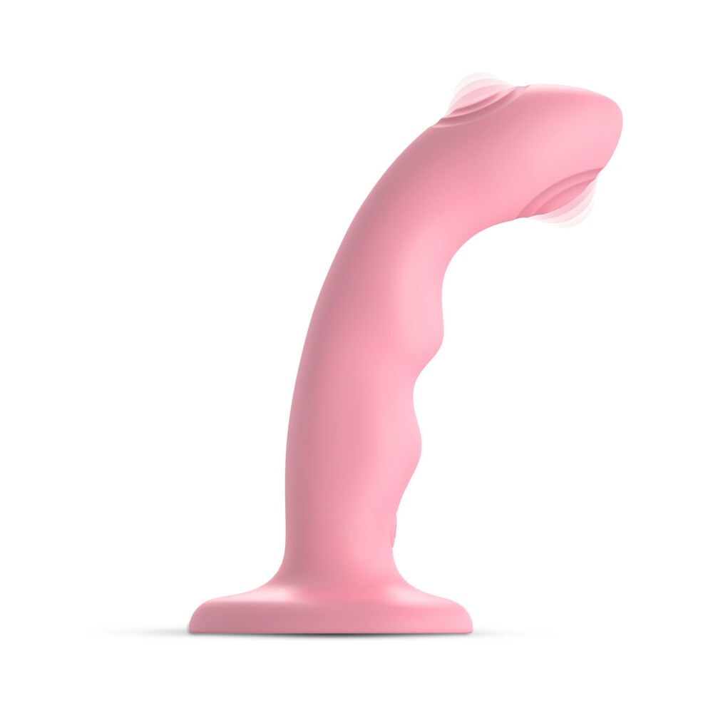 STRAP-ON-ME TAPPING DILDO WAVE CORAL PINK