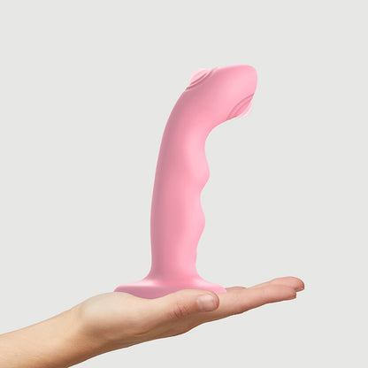STRAP-ON-ME TAPPING DILDO WAVE CORAL PINK