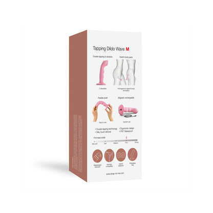 STRAP-ON-ME TAPPING DILDO WAVE CORAL PINK