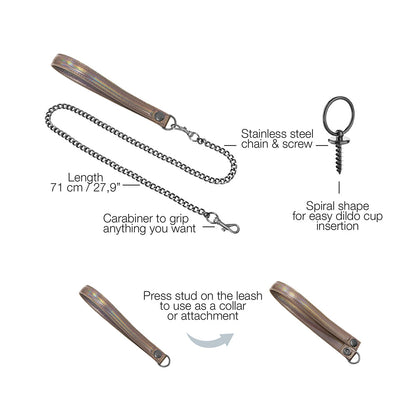 STRAP-ON-ME LEASH AND DILDO RING KIT