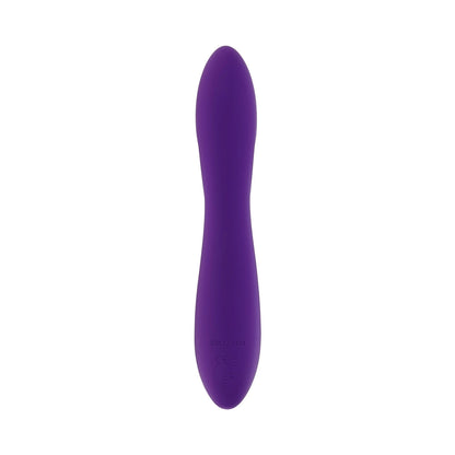 EVOLVED WAVY RABBIT RECHARGEABLE DUAL STIMULATOR SILICONE PURPLE
