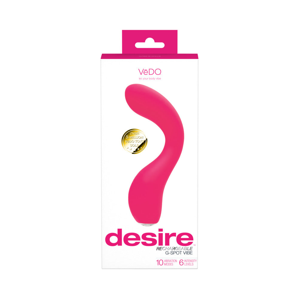 VEDO DESIRE RECHARGEABLE G-SPOT VIBE PINK