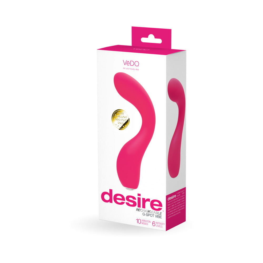 VEDO DESIRE RECHARGEABLE G-SPOT VIBE PINK