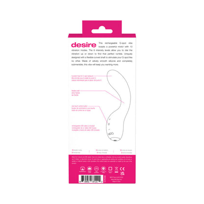 VEDO DESIRE RECHARGEABLE G-SPOT VIBE PINK