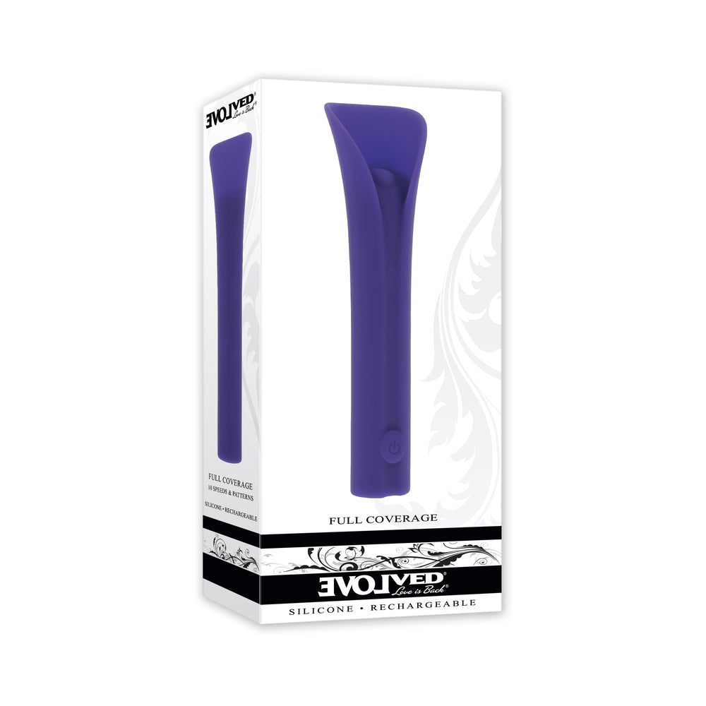 EVOLVED FULL COVERAGE RECHARGEABLE BULLET SILICONE PURPLE