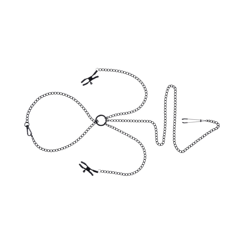 SPORTSHEETS SAFFRON NIPPLE TO CLIT SET