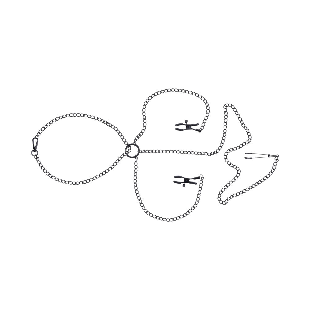 SPORTSHEETS SAFFRON NIPPLE TO CLIT SET