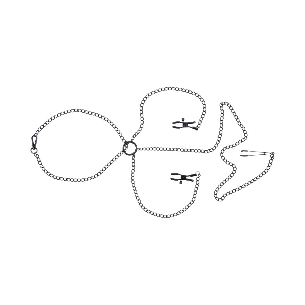 SPORTSHEETS SAFFRON NIPPLE TO CLIT SET